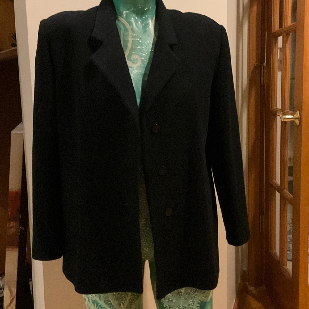 Classic Black Women's Wool Jacket